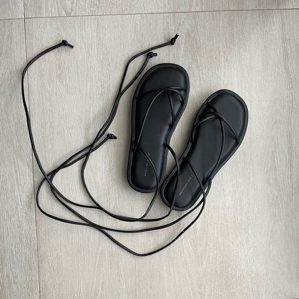 AE strappy black sandals